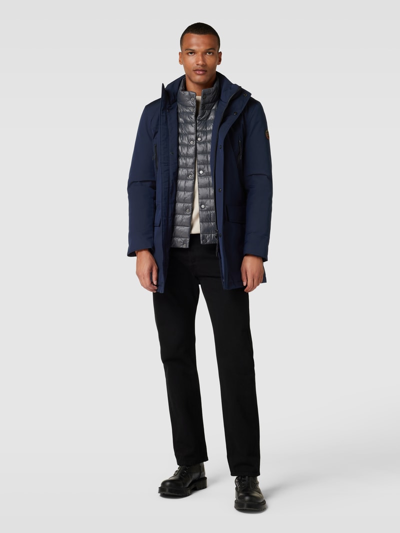 Jacke mit Kapuze in marineblau