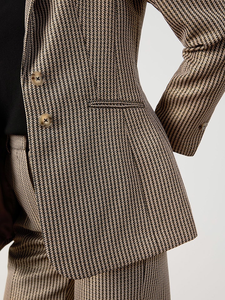 TAIFUN Blazer in Beige/ Schwarz günstig kaufen