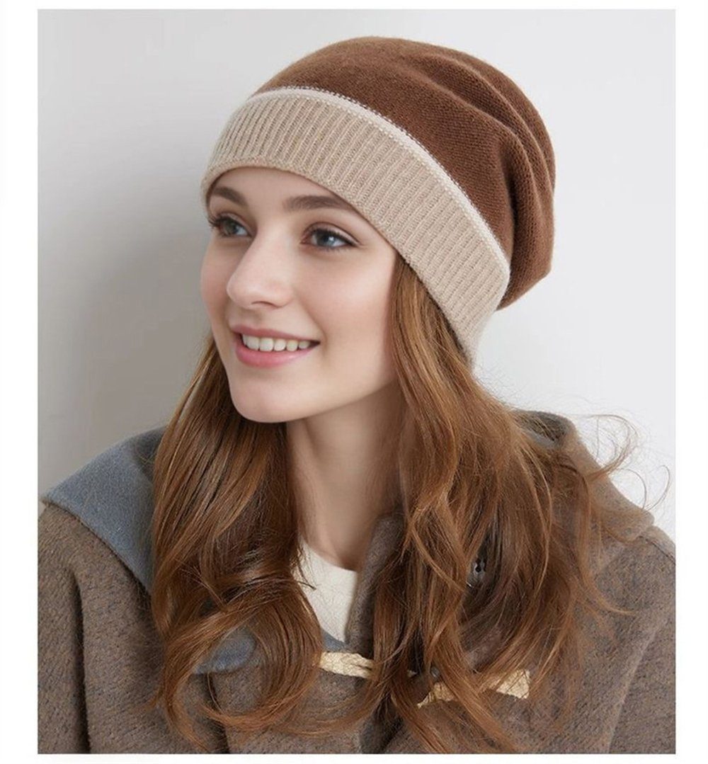 Aatrx Schlapphut Warme Mützen für Herbst und Winter, kontrastfarbene Strickmützen (1-St)