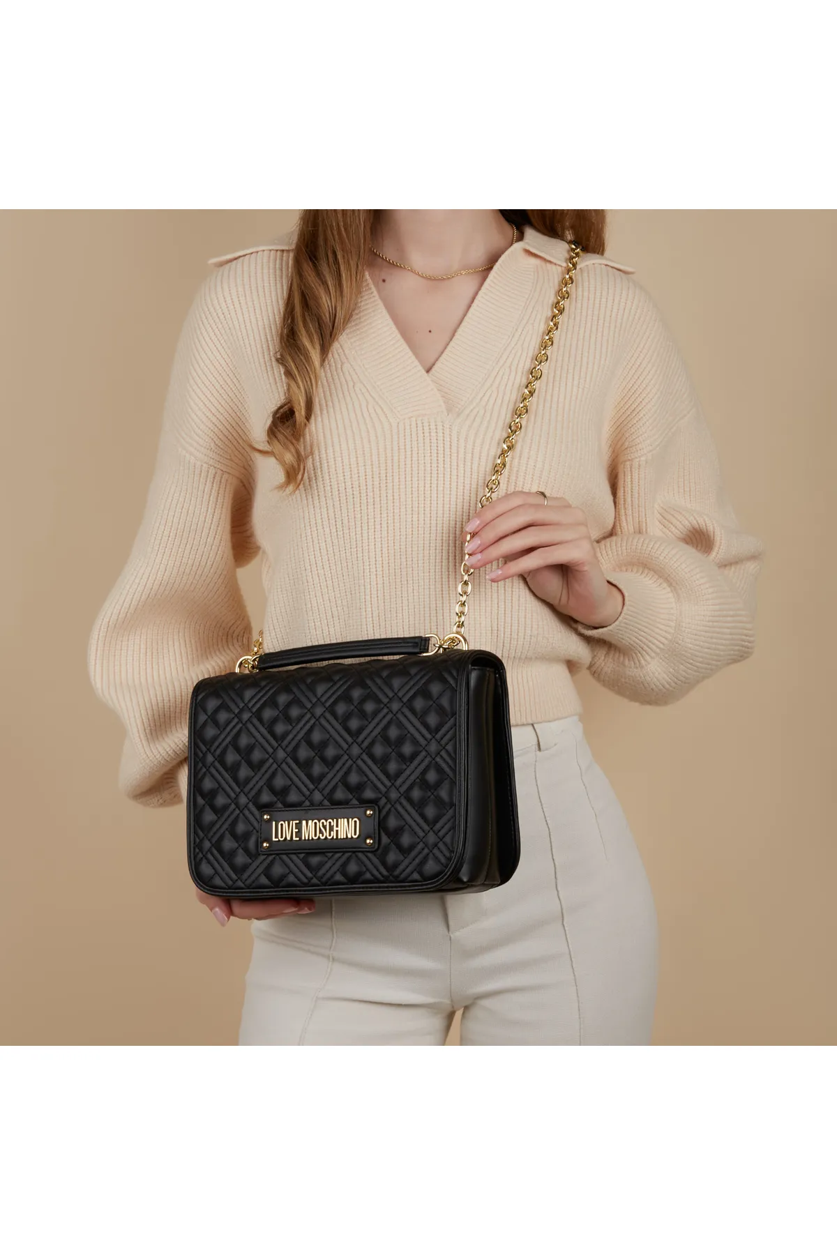 1'ASLAN  Love Moschino Damen Schultertasche Schwarz Jc4000pp0ila0000