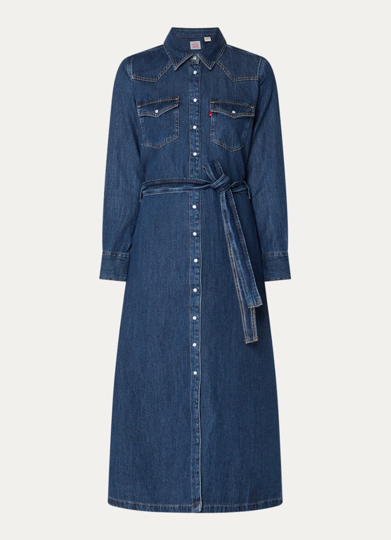 Vestido camisero midi Levi's Quinney de mezcla de lyocell con cinturón.