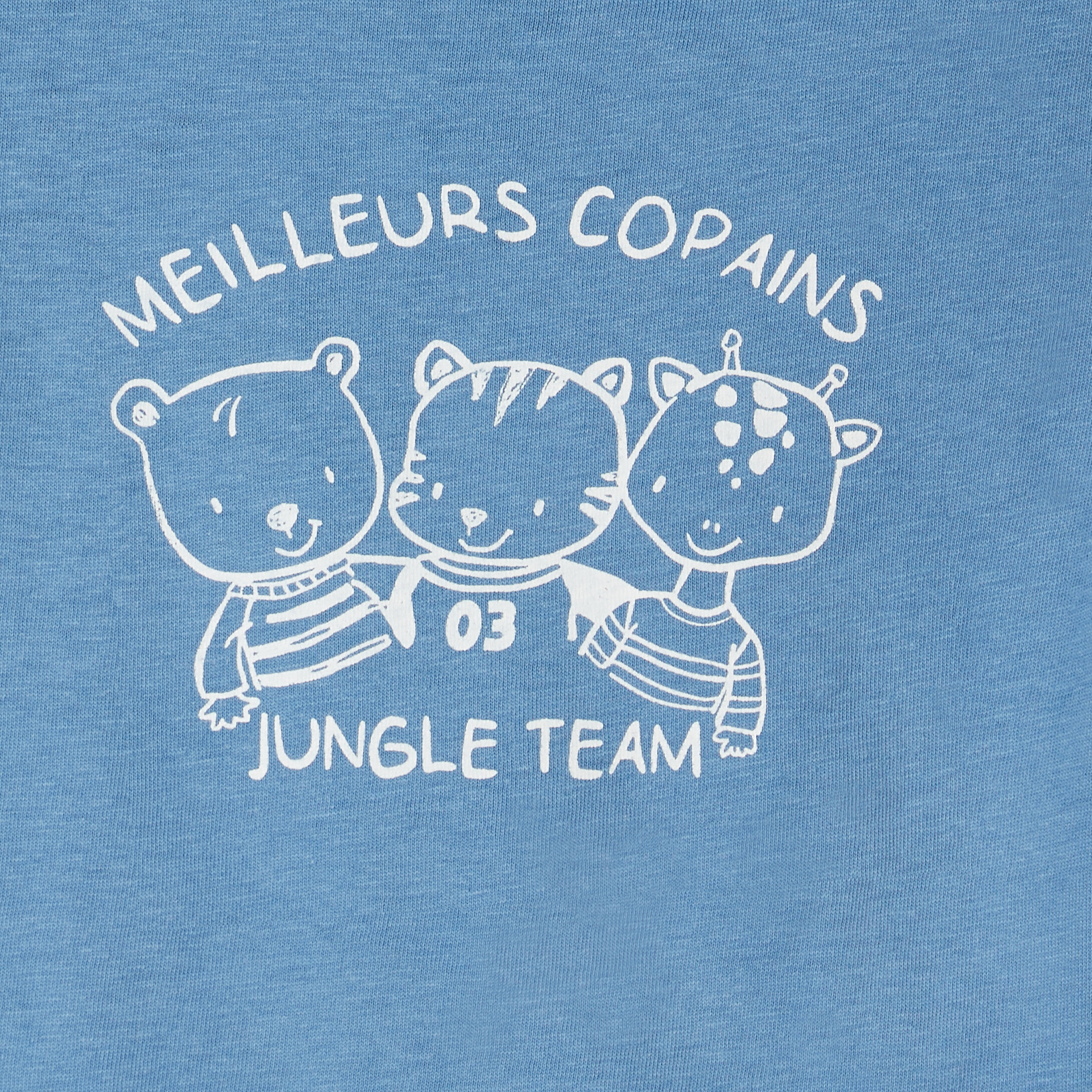 T-shirt manches courtes bleu bébé garçon | La Halle
