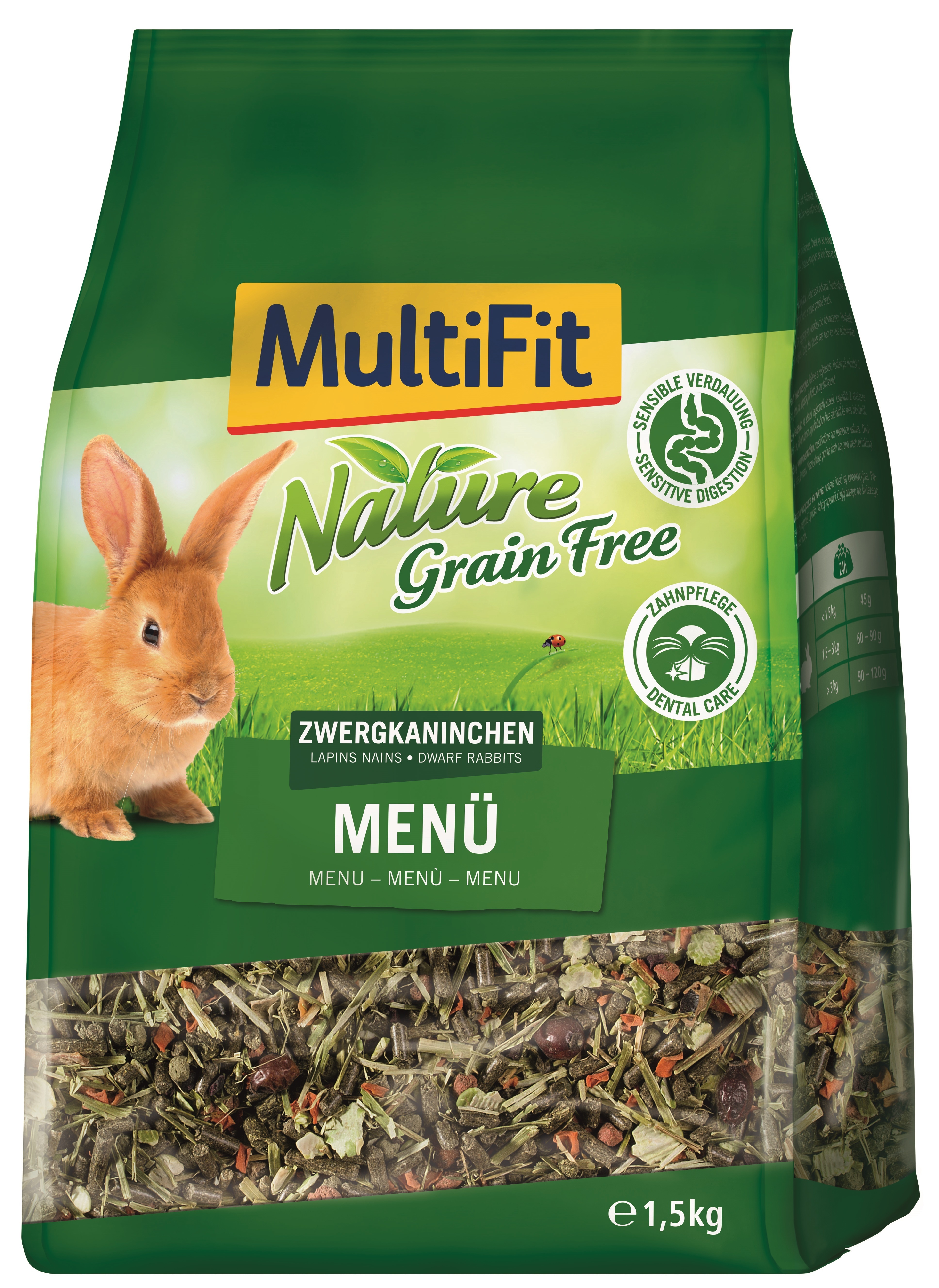 MultiFit Hauptfutter MultiFit Grain Free Zwergkaninchen 1,5 kg
