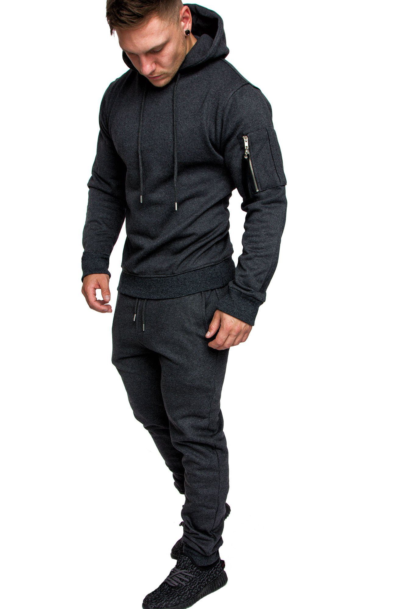 REPUBLIX Trainingsanzug ELIJAH, Herren Cargo Stil Sportanzug Jogginganzug Sporthose Hoodie