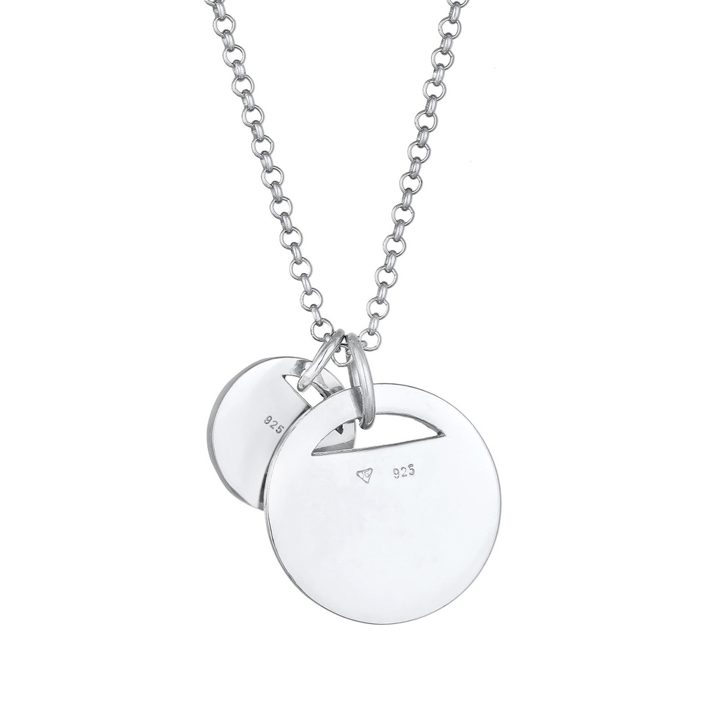 Elli Elli Collier Femmes Plaquette Organic 111 Intuition en Argent Sterling 925 Bijoux