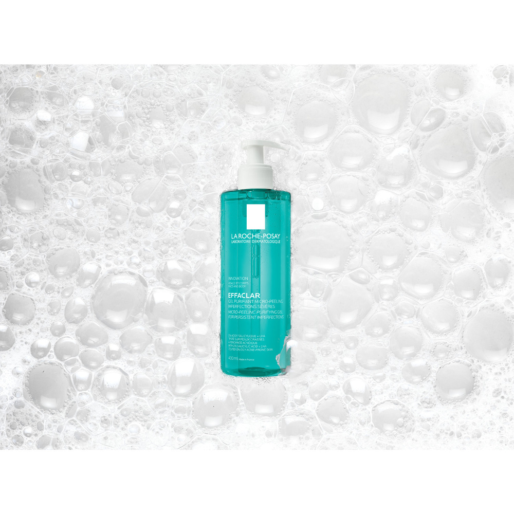 La Roche-Posay EFFACLAR GEL PURIFIANT MICROPEELING Gel nettoyant corps anti-imperfections à l’acide salicylique