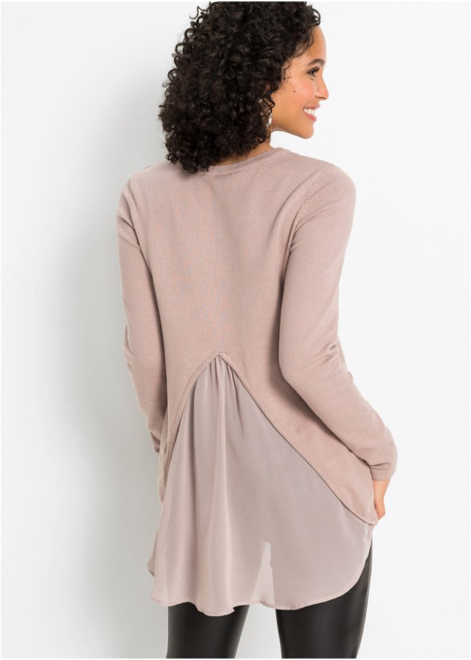 Pullover mit Bluseneinsatz