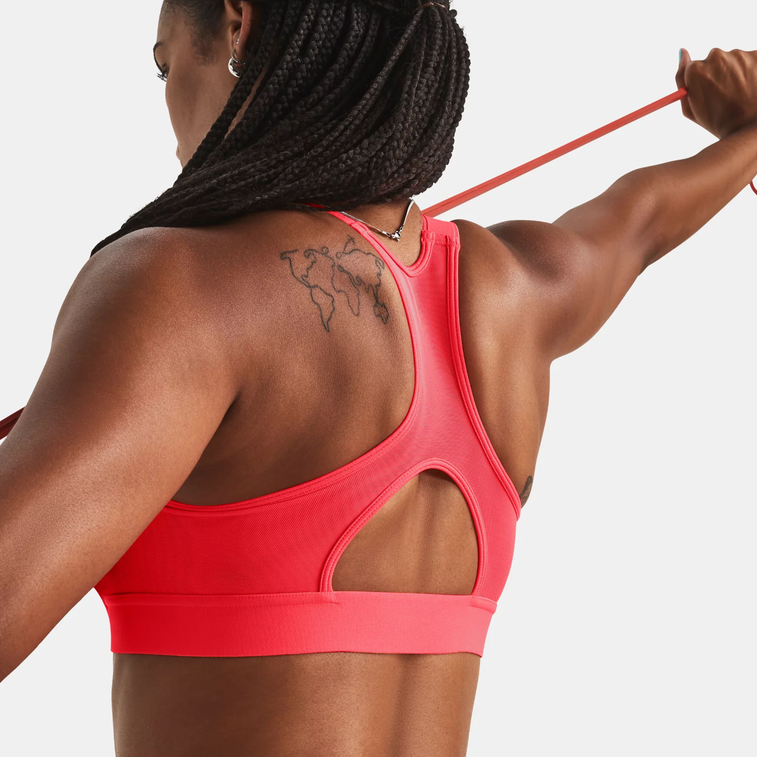 Heatgear High Sport-BH Damen - Koralle