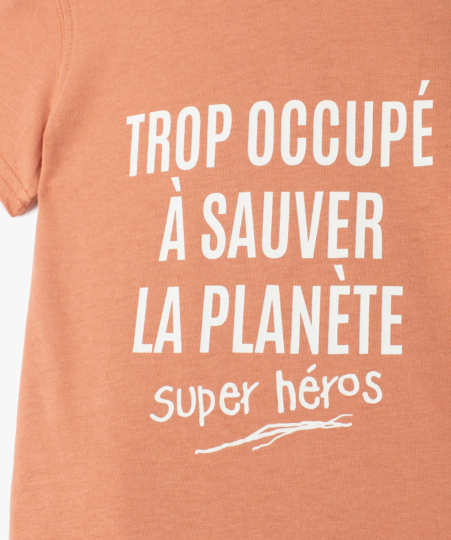 Tee-shirt bébé Garçon avec message rose | GEMO