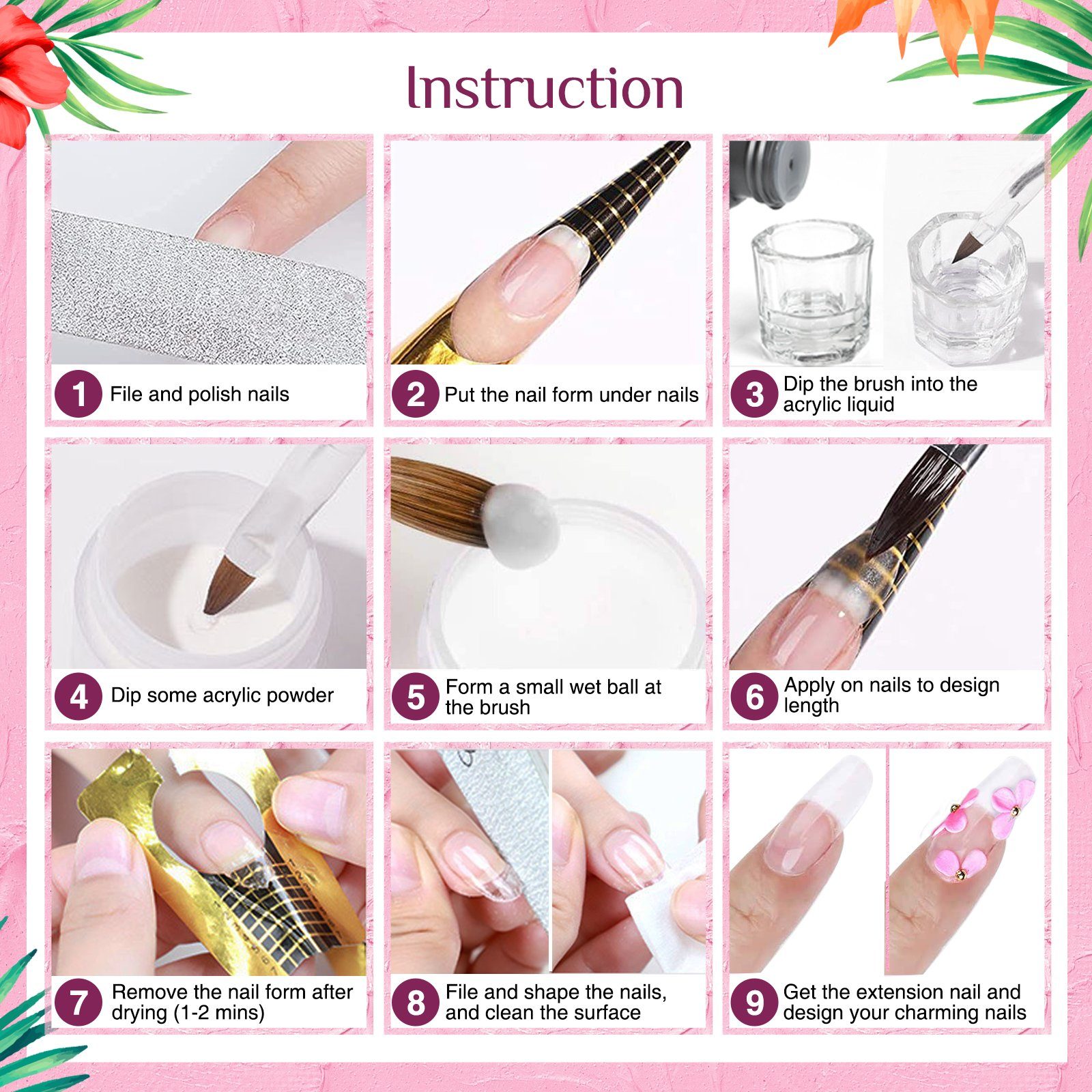 Janolia Gel-Nagellack Nagelstudio-Set 214-Teilig: Professionelles Nageldesign!, 214-tlg., Umfangreiches professionelles Nagelstudio-Set
