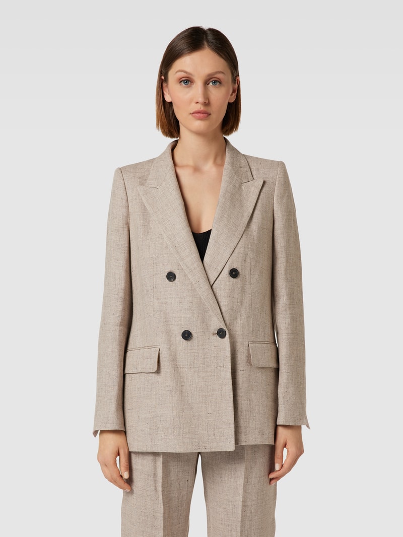 Blazer mit Bindegürtel in mittelbraun