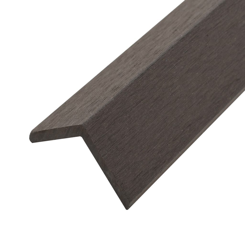 Teppichboden Winkelleisten 5 Stk. WPC 170 cm Dunkelbraun, vidaXL, Höhe: 4.5 mm