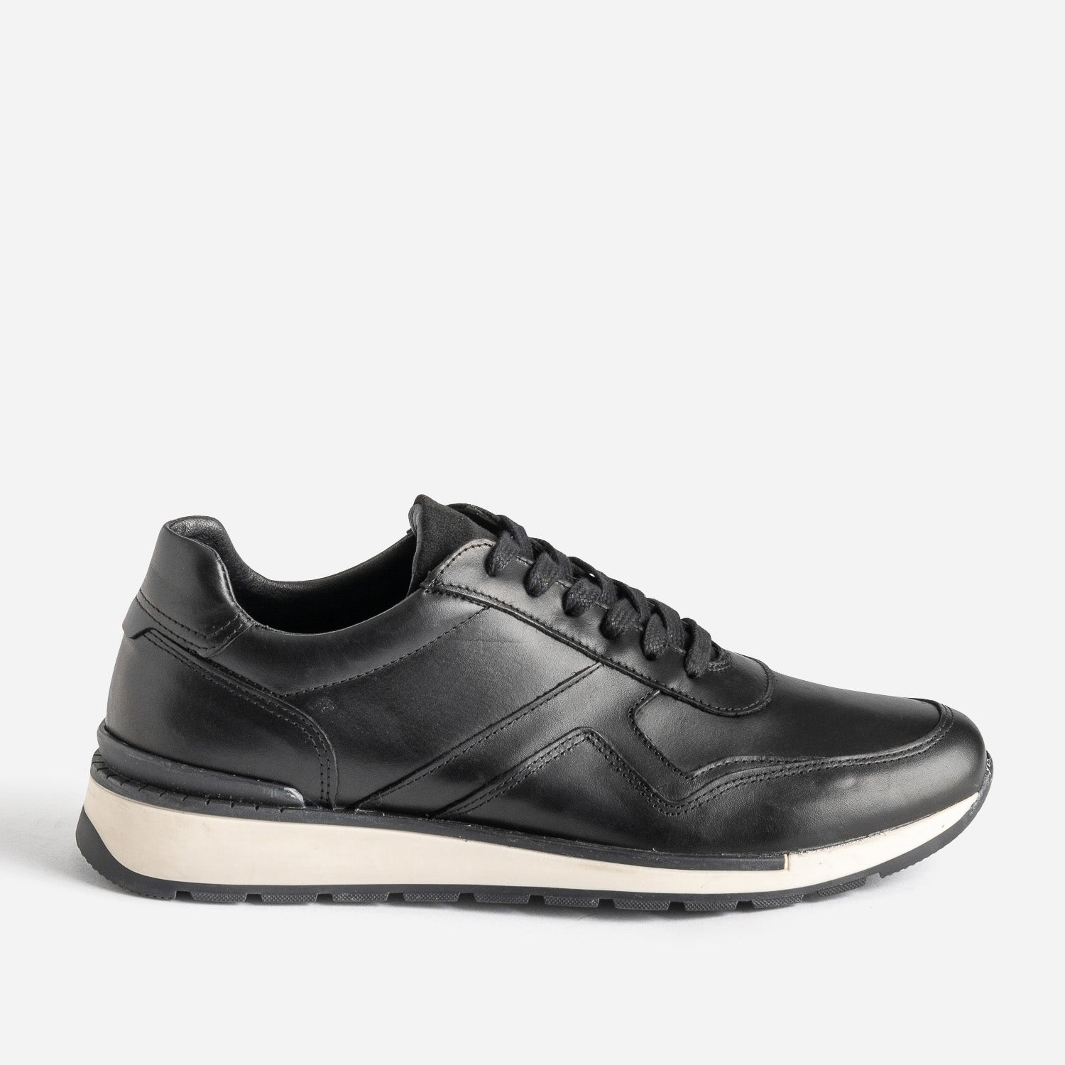 Tennis noire cuir