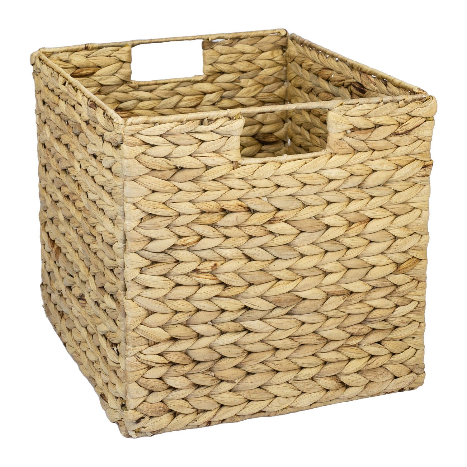 HMF Regalkorb Nachhaltige Aufbewahrungsbox aus Wasserhyazinthe (1 St), Handgefertigter Einsatz für Kallaxregale, 32x34,5x32 cm