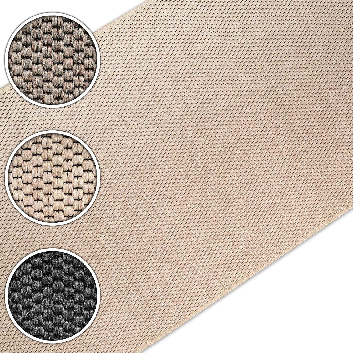 Läufer Kalkutta, Teppichläufer erhältlich in vielen Farben & Größen, Floordirekt, rechteckig, Höhe: 5 mm, in Sisal-Optik