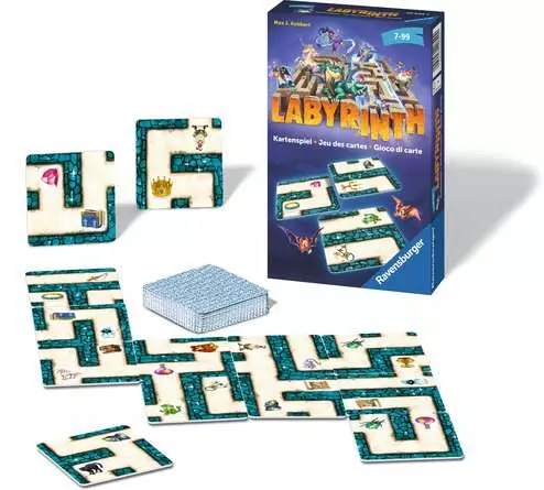 Labyrinth Kartenspiel - Reisespiel ab 7 Jahren