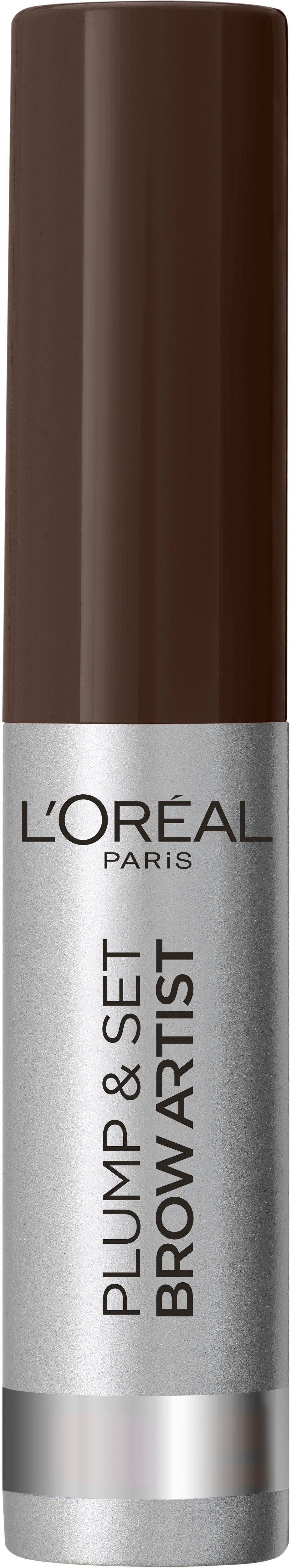 L'ORÉAL PARIS Augenbrauen-Kosmetika Brow Artist Plump & Set, mit Gelformel und Präzisionsbürste, wischfest