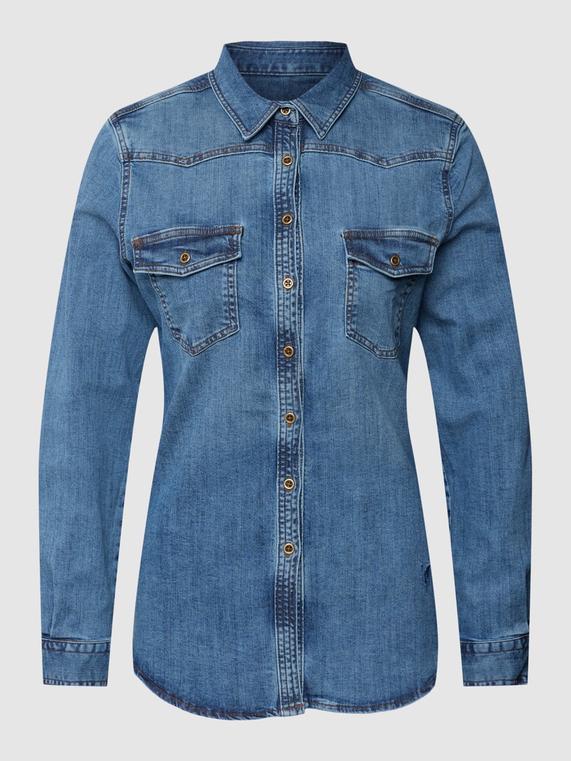 Jeansjacke mit Pattentaschen in jeans