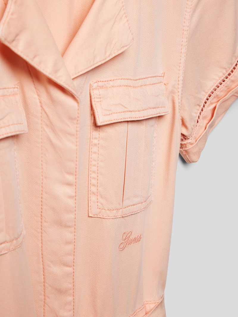 Playsuit mit Bindegürtel in apricot