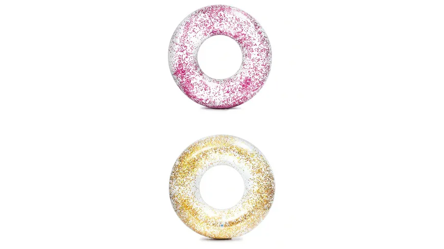 Intex - Schwimmreifen Glitter Transparent, 119 cm