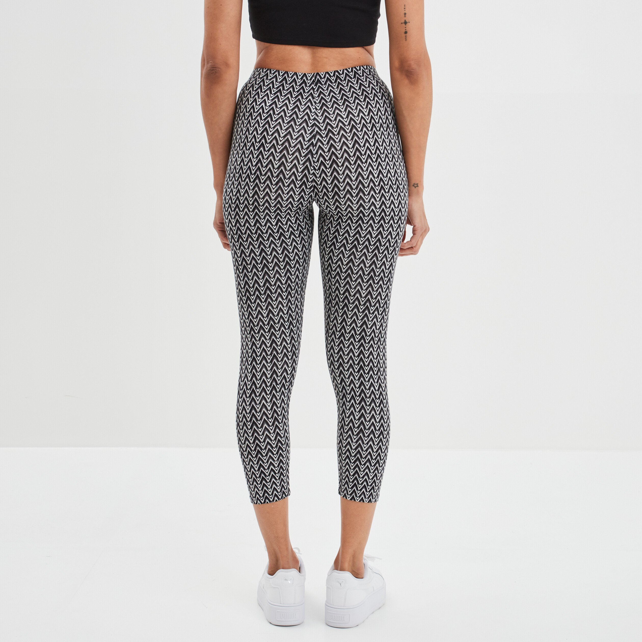 Legging élastiqué 7 8ème noir femme | La Halle