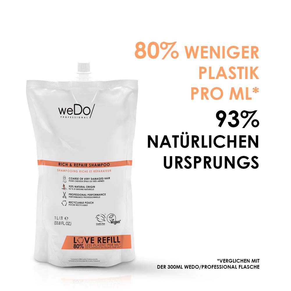 weDo Professional Rich & Repair Shampoo Refill 1000 ml