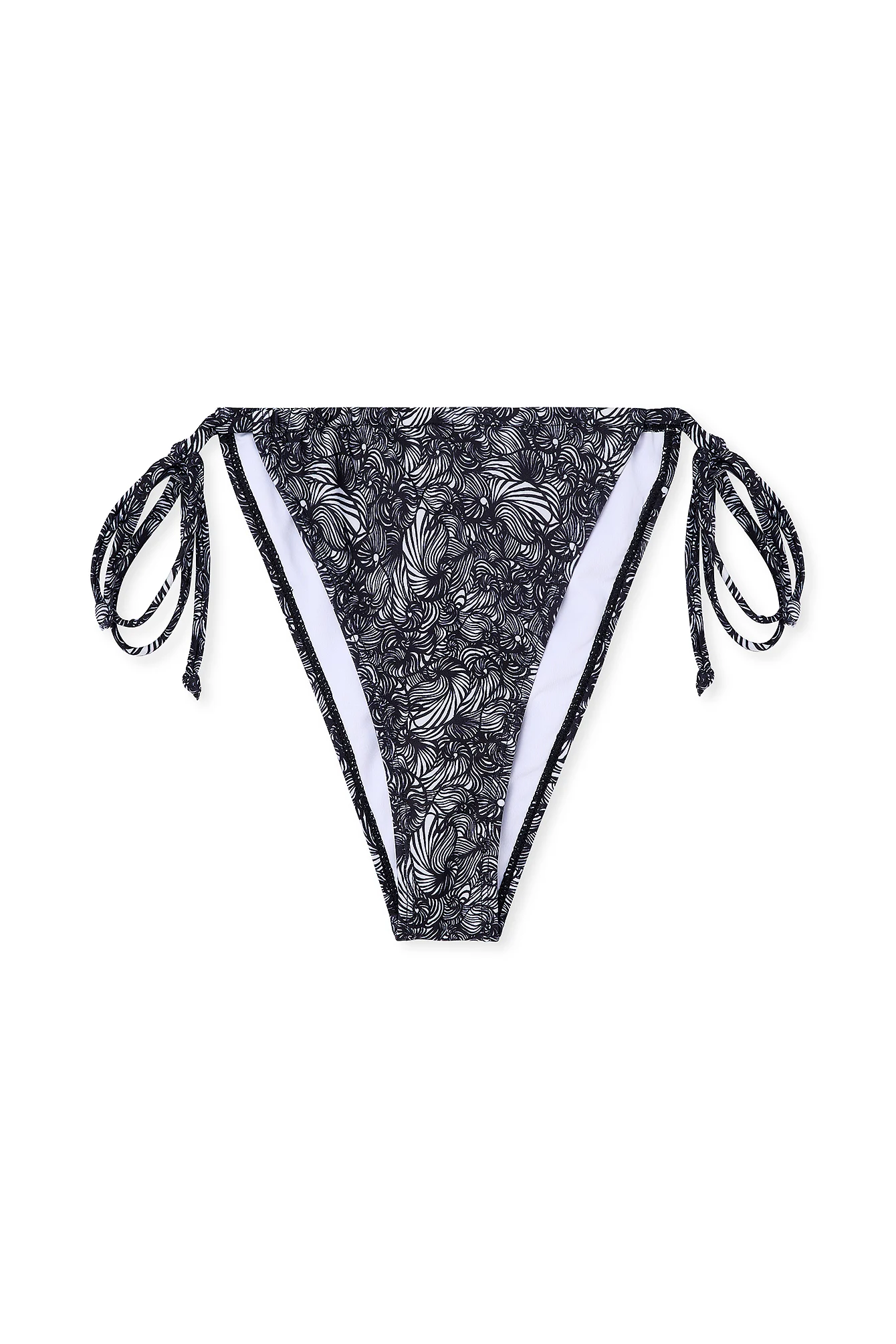 Hochgeschnittenes Bikini-Höschen mit Schnürung