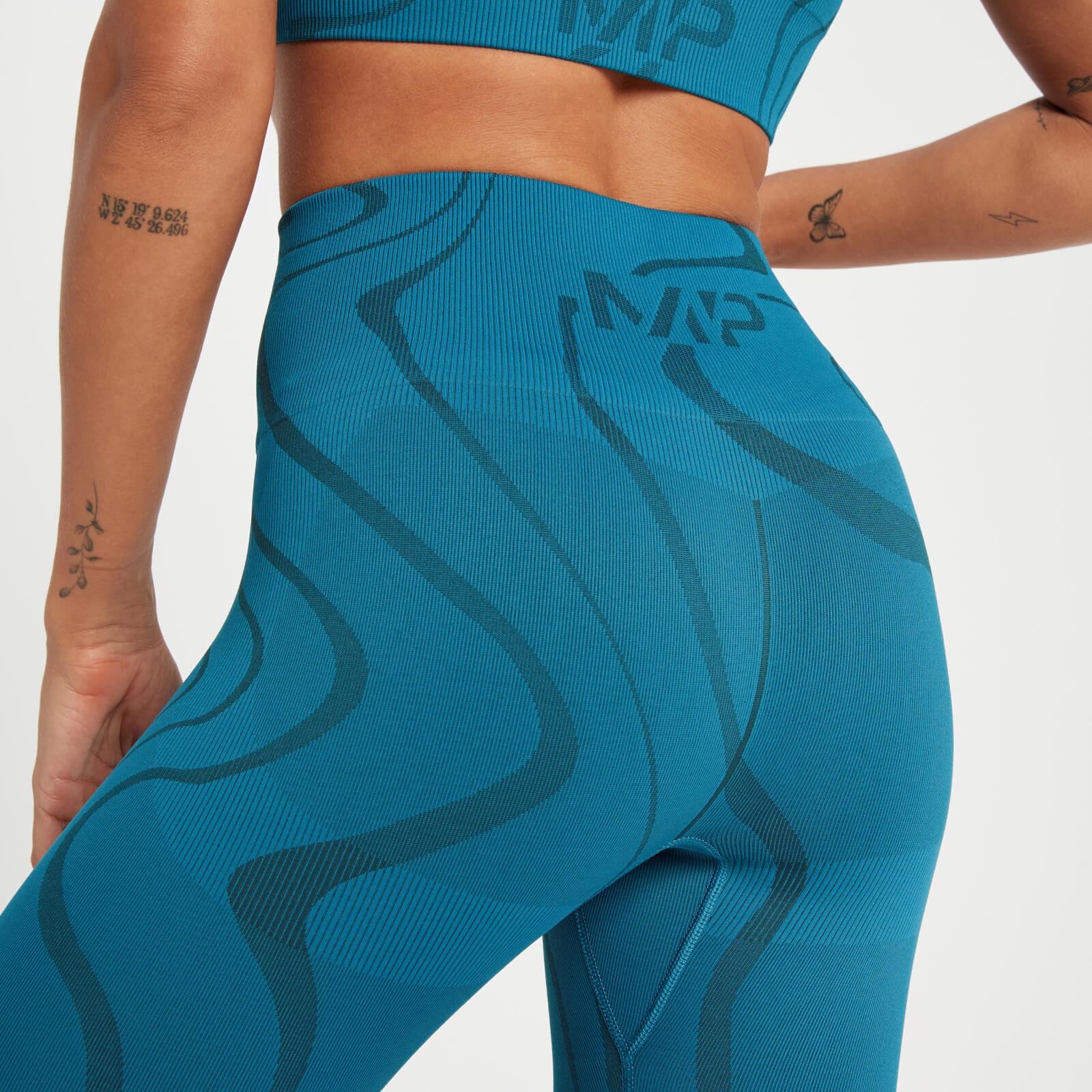 Legging sans coutures MP Tempo Wave pour femmes – Bleu sarcelle