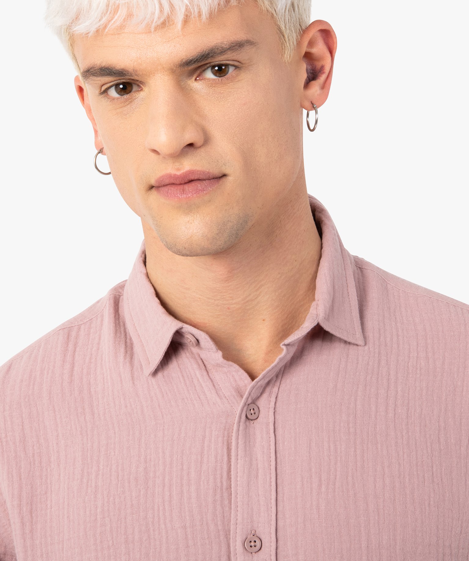 Chemise homme en gaze de coton | GEMO