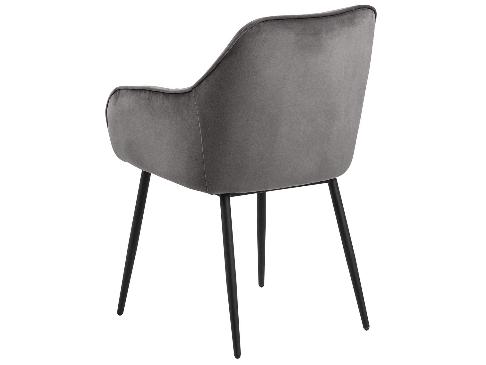 Moebel-Eins Schalenstuhl BALCO Schalenstuhl, Samtoptik, Metall schwarz, BALCO Schalenstuhl, Samtoptik, Metall schwarz