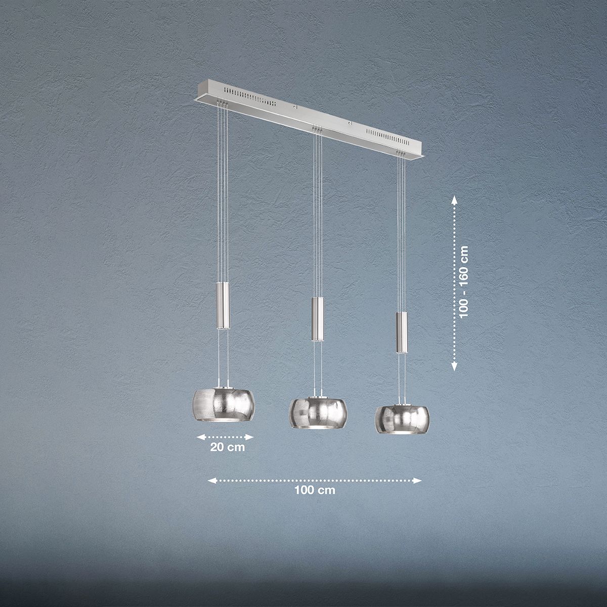 Fischer & Honsel 3-flg LED Pendelleuchte Colette