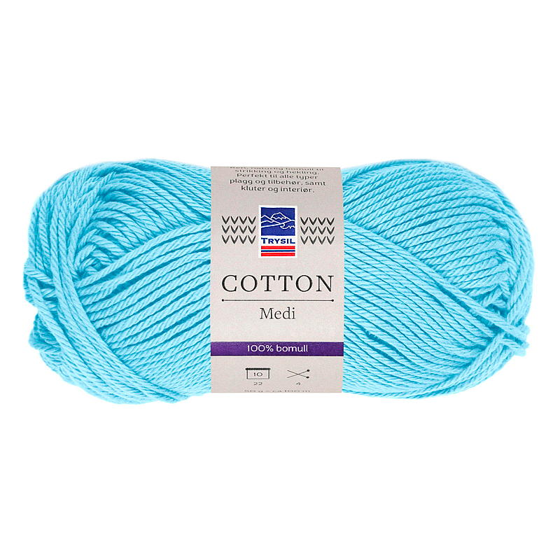 Cotton medi garn karibisk blå
