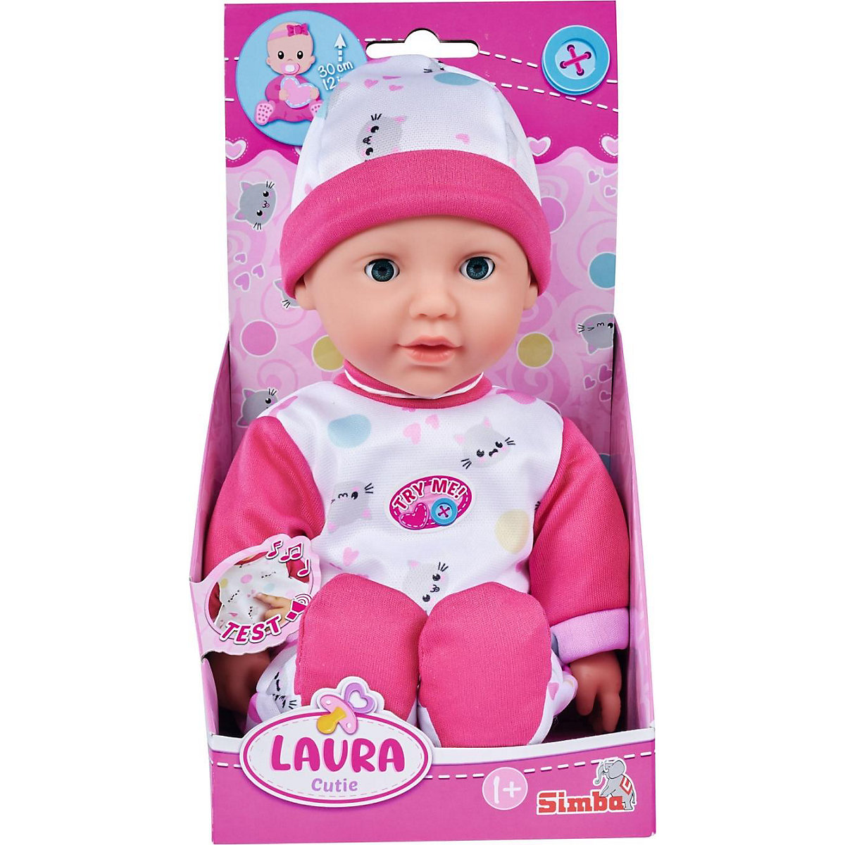 Laura Cutie - Weichkörperpuppe mit Sound, 30 cm