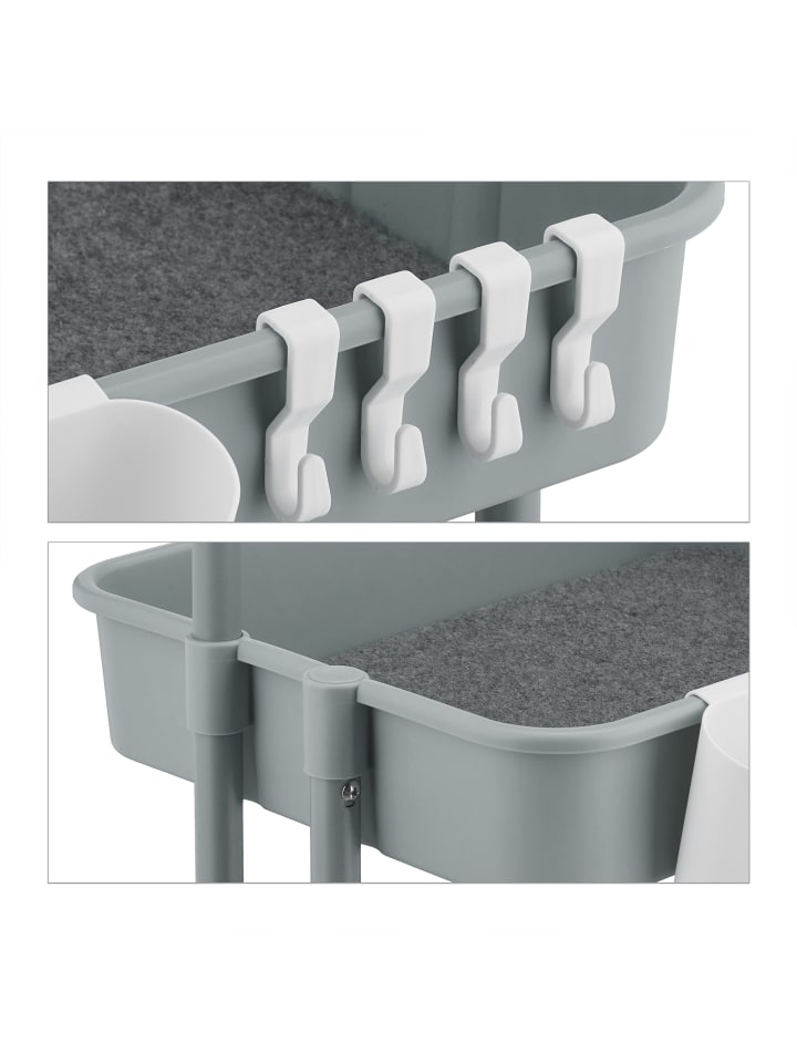 relaxdays Rollwagen in Grau - (B)42,5 x (H)86 x (T)36 cm günstig kaufen onesize