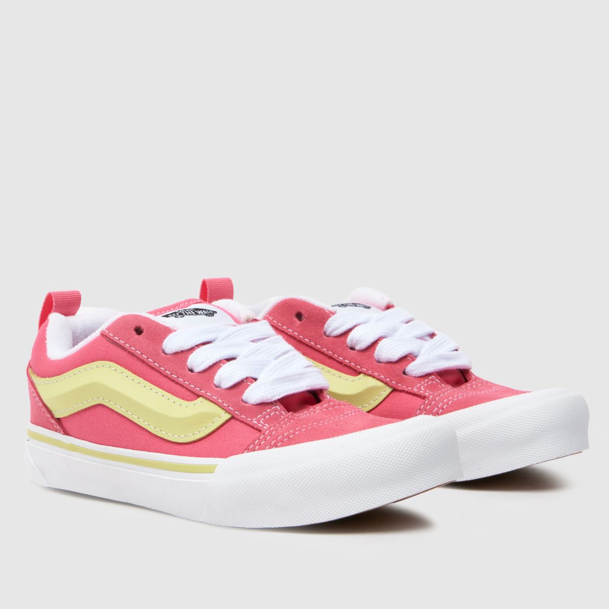 Vans rosa multifärgade knu skool flickor junior träningsskor