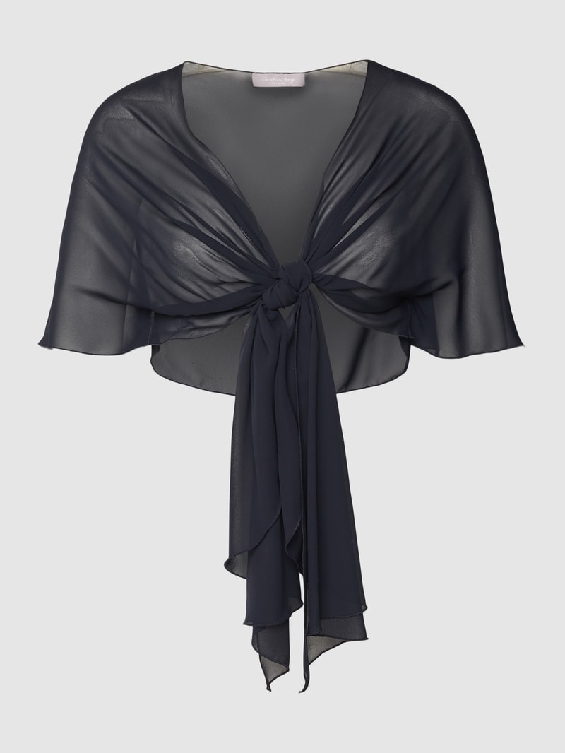 Bolero mit Knoten-Detail in marineblau meliert