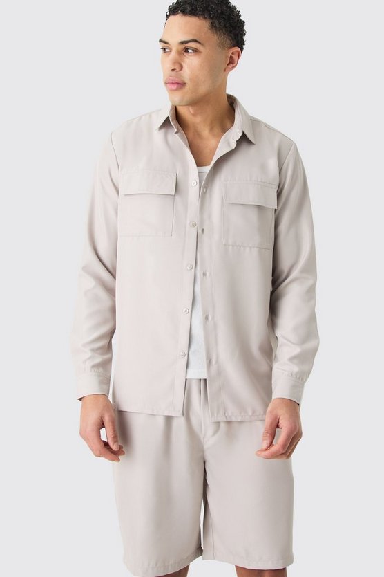 Weiches Twill Overshirt und Shorts