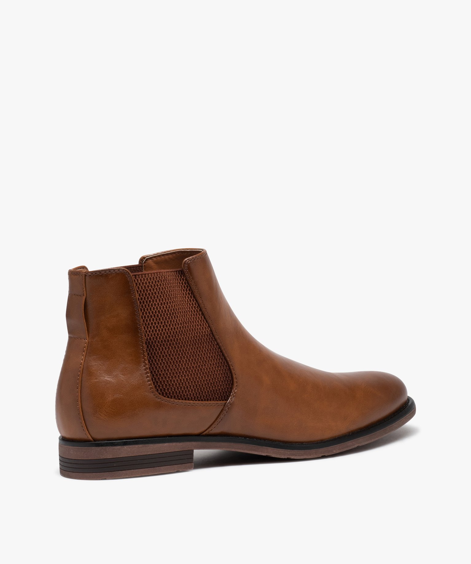 Boots homme unies style Chelsea marron | GEMO