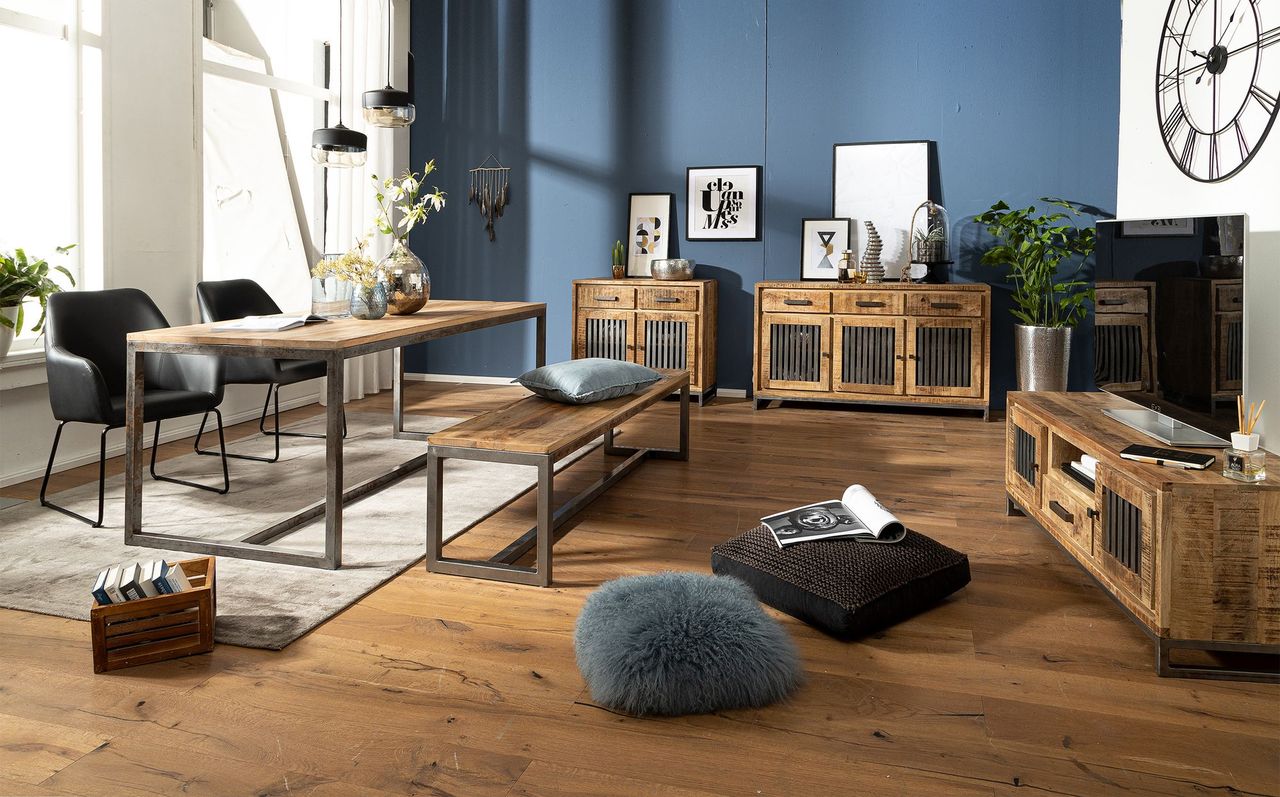 Wohnling Sitzbank 120 x 46 x 45 cm Braun