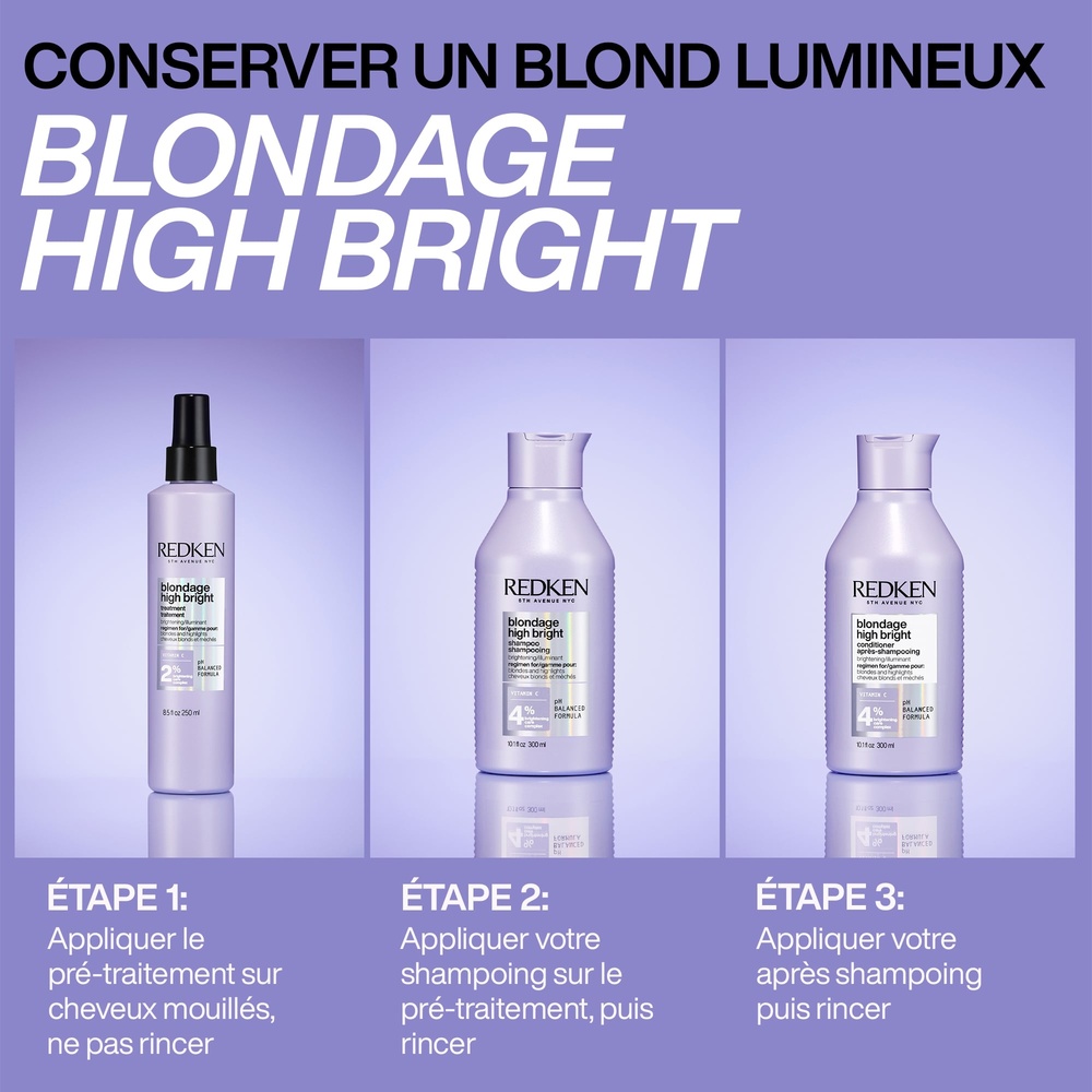 Redken Blondage High Bright Pré-shampooing éclat pour cheveux blonds