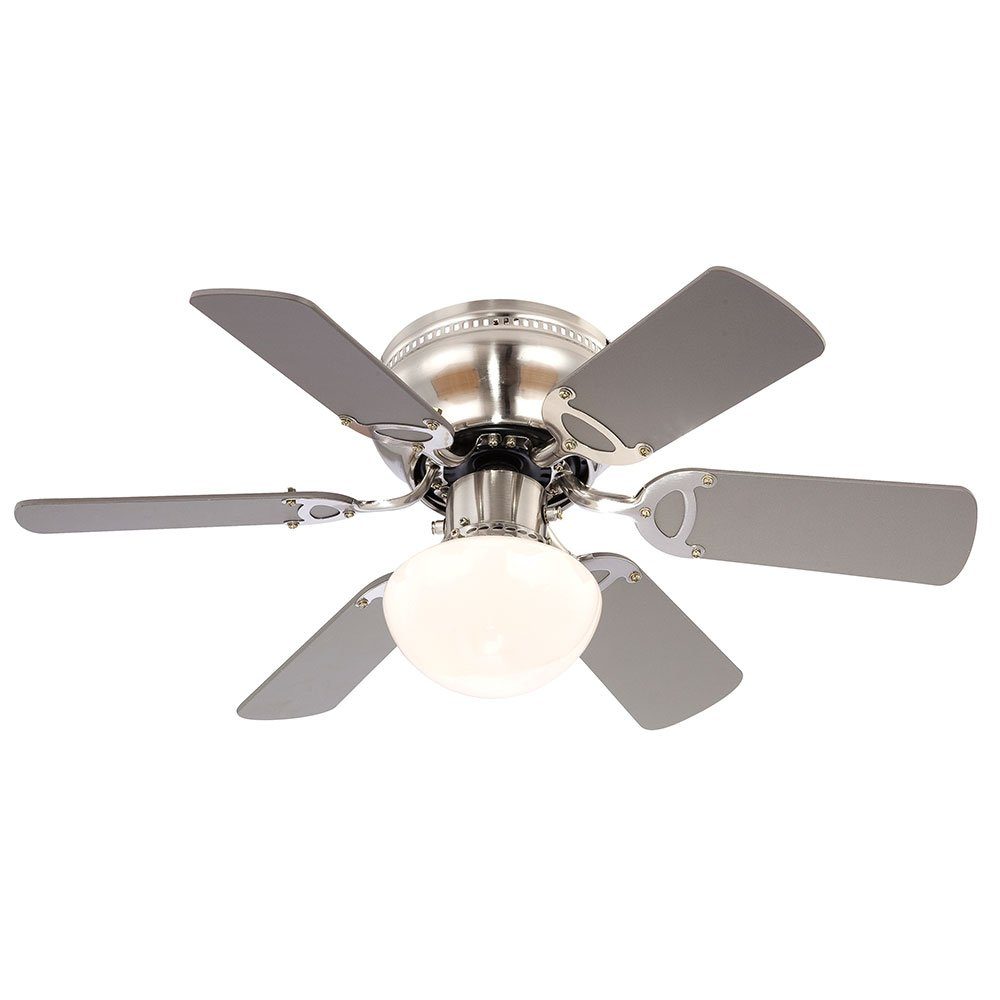 etc-shop Deckenventilator, Deckenventilator mit Beleuchtung und Zugschalter 2 Flügelfarben