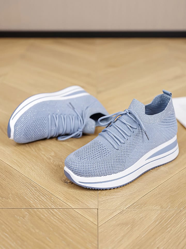 Sixth Sens Keilsneakers in Hellblau günstig kaufen