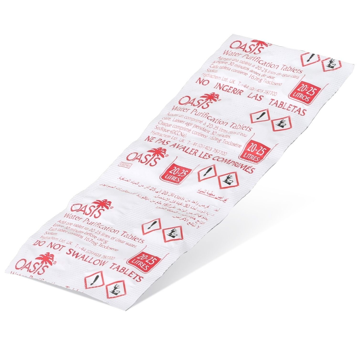 Wicked Chili Pool-Filterkartusche 20x Chlortabletten für Waterrower Rudergerät, Zubehör für Trinkwasseraufbereitung, 2 Jahresbedarf, pro Tablette 25L entkeimtes Wasser