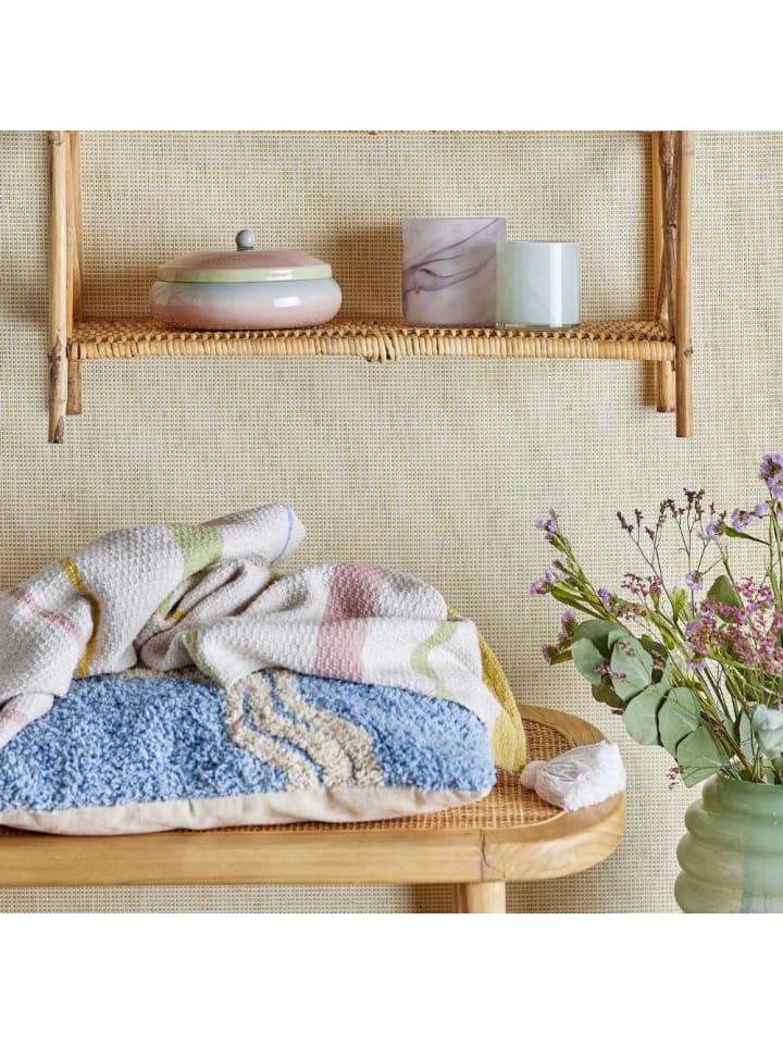 Bloomingville Decke PONTINO Natur Bunte Streifen 160x130 cm günstig kaufen onesize