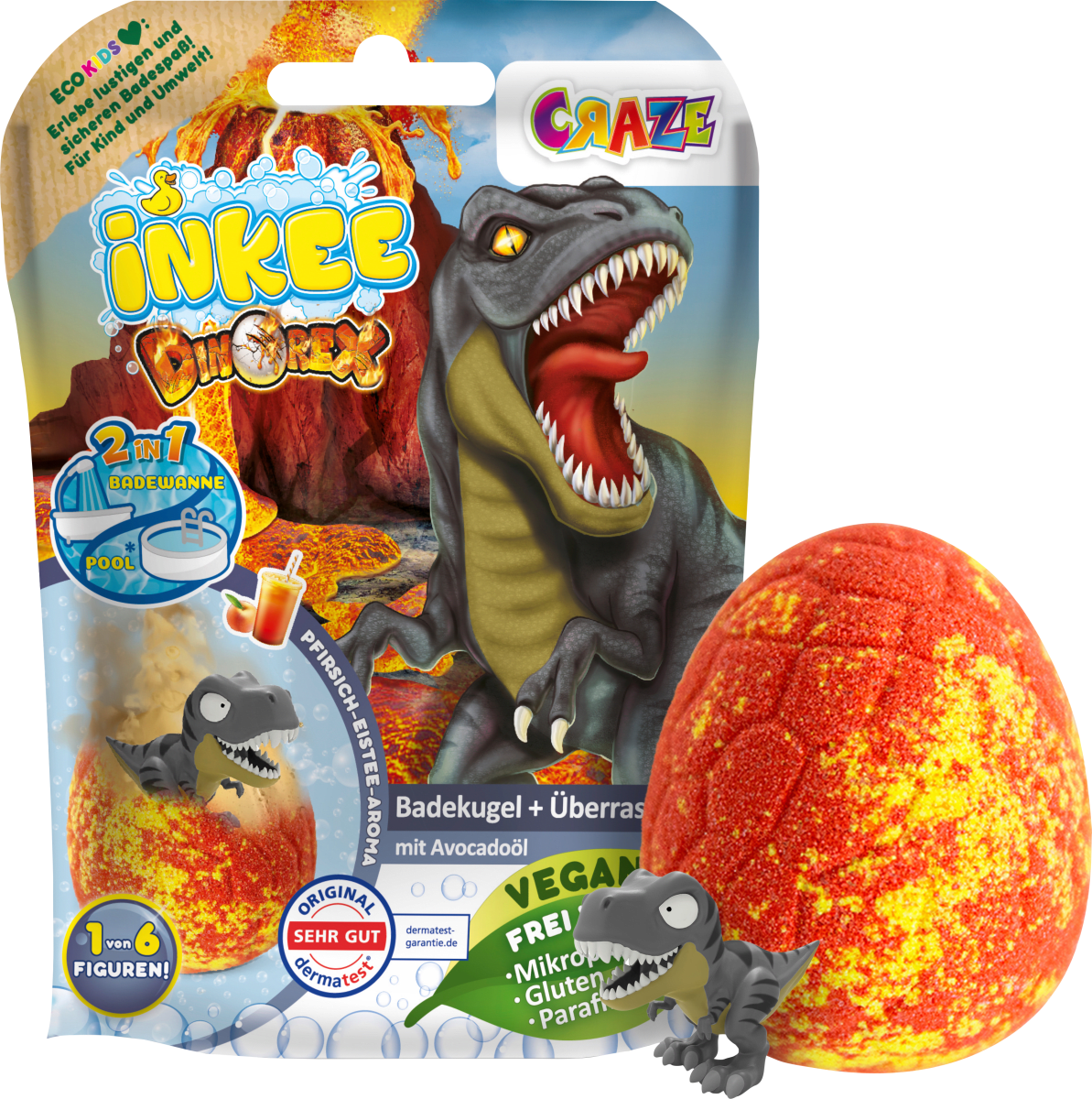 Kinder Badezusatz Badebombe Surprise Dino, 1 St