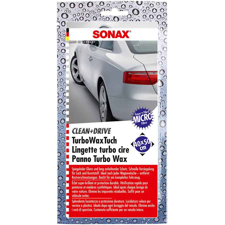 SONAX Clean&Drive TurboWaxTuch, 40x50cm, 1 Stück - ATU