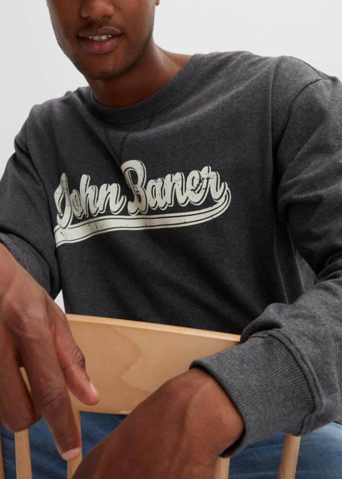 Sweatshirt mit recyceltem Polyester, Loose Fit
