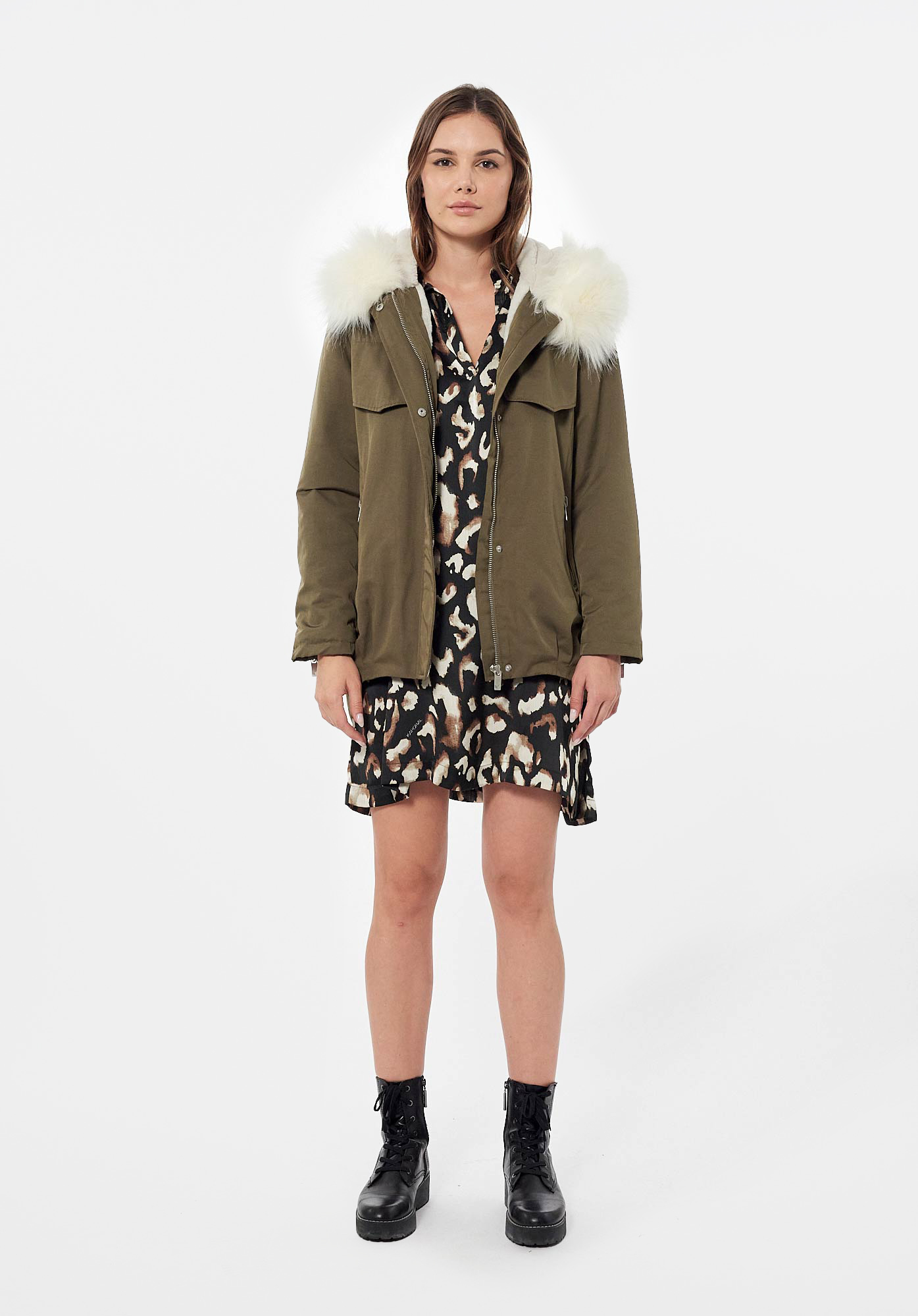 DORIS  Parka kaki Femme