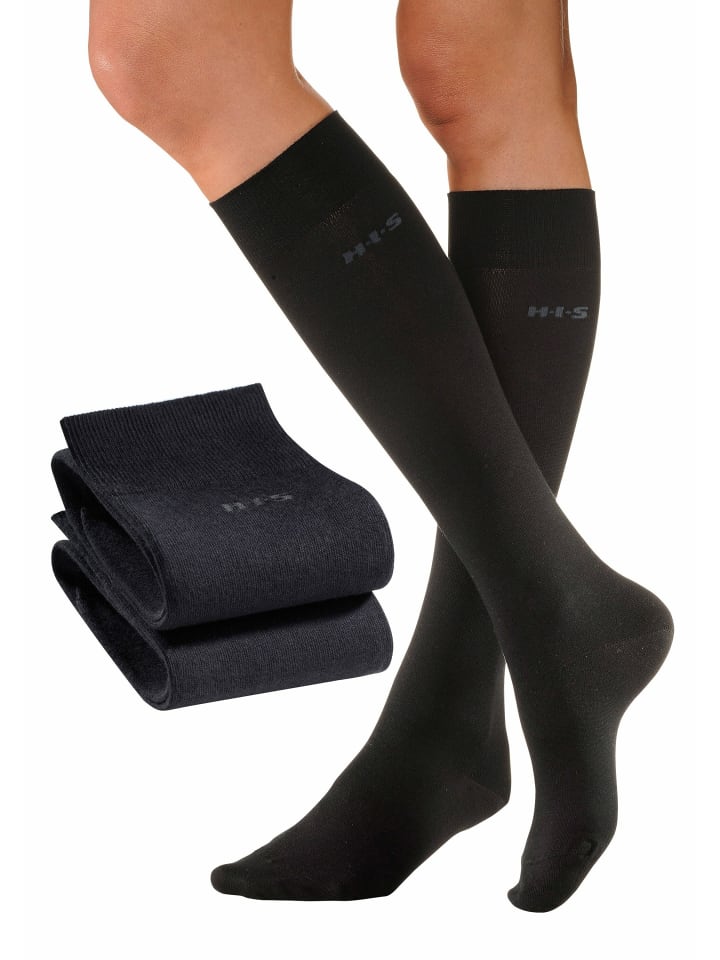 H.I.S Kniestrümpfe in schwarz günstig kaufen