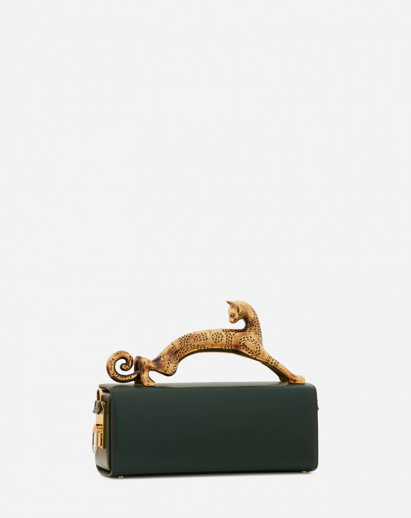 SAC PENCIL CAT EN CUIR